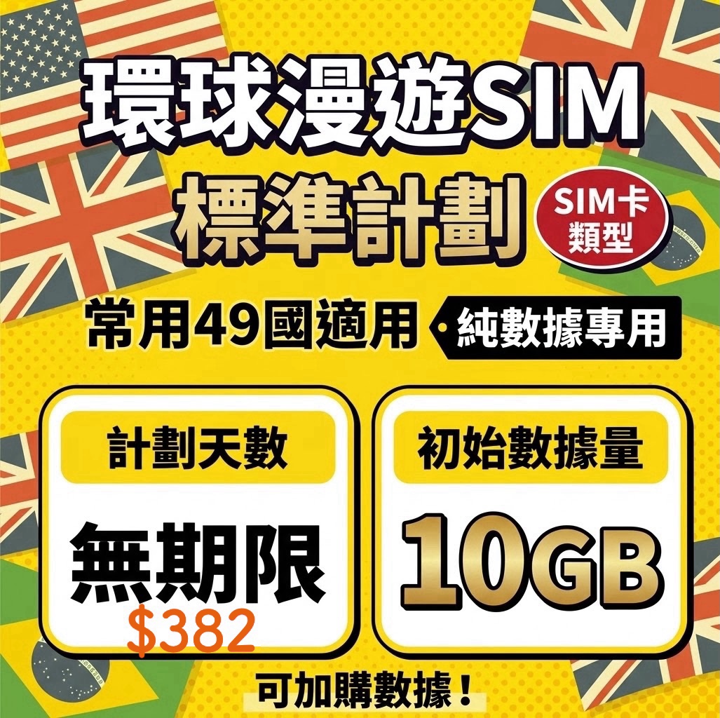 主要國家49地 10GB Sim