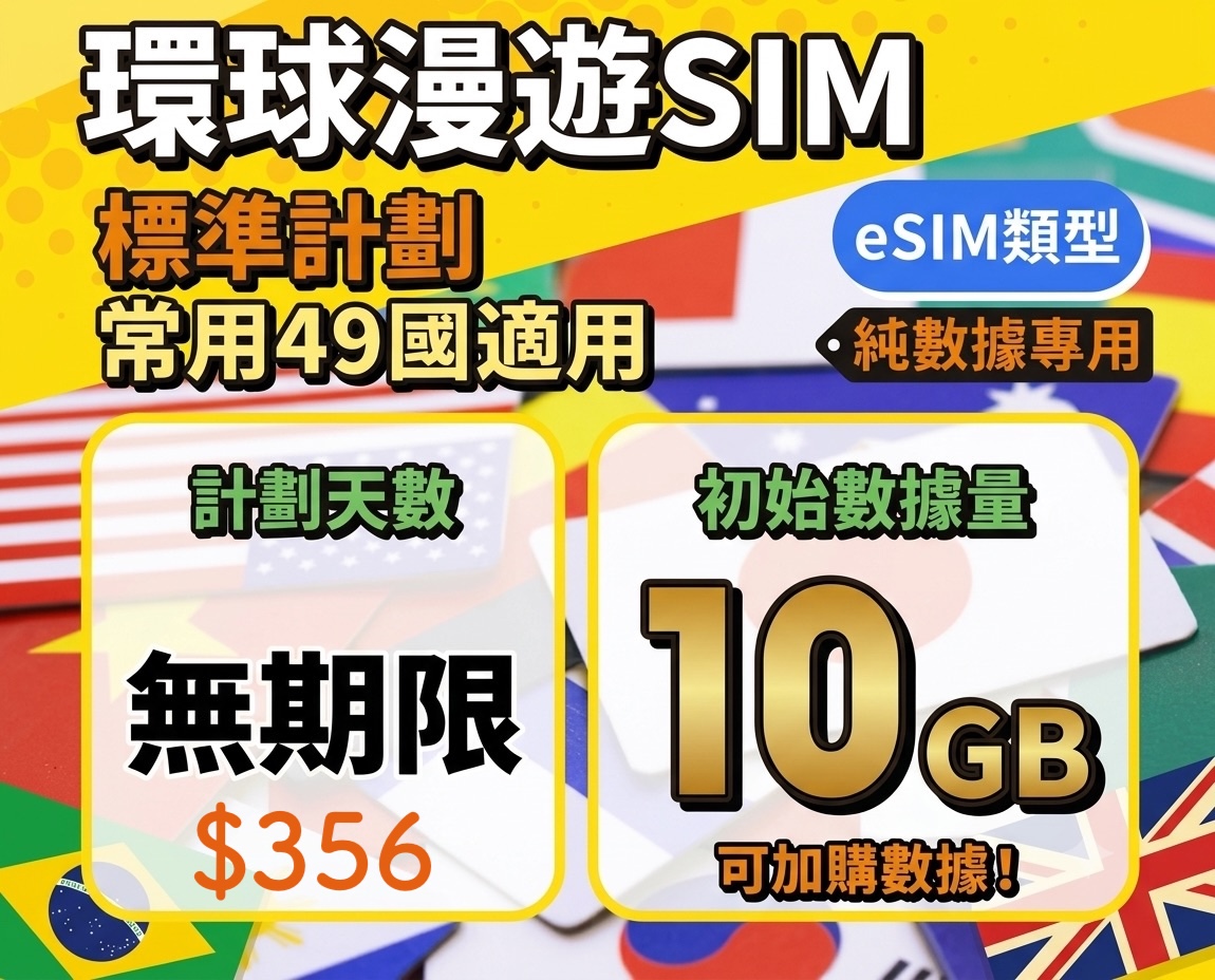 主要國家49地 10GB eSim
